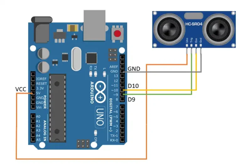 HCSR-04 Ultrasonic Sensor Interfacing with Arduino Uno R3